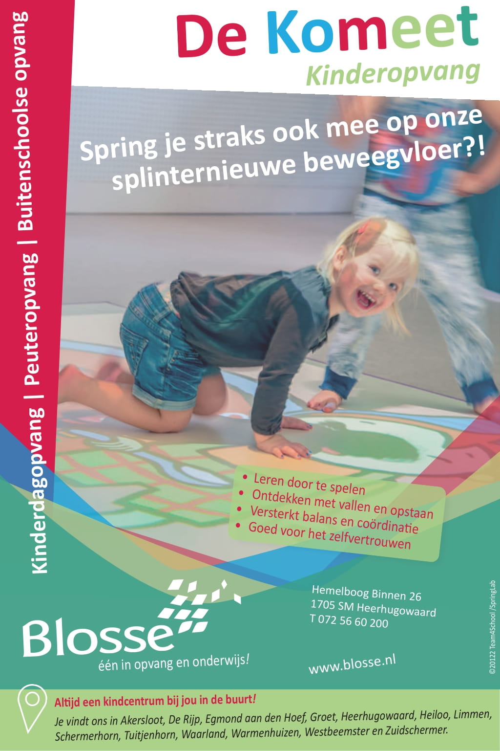Beweegvloer op kinderopvang de Komeet